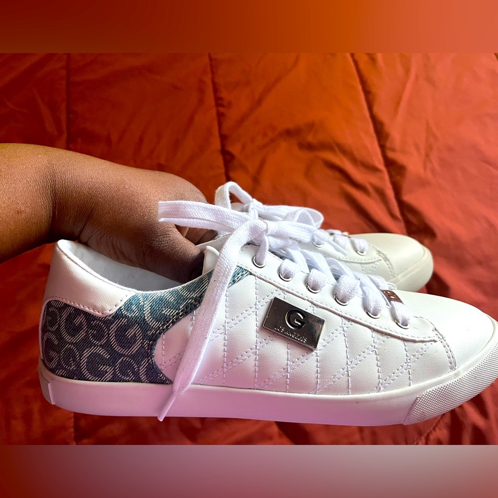 Denim and White Size 10 Guess Shoes